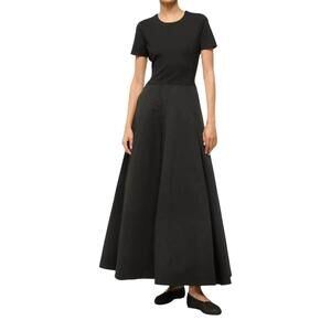 green emerald velvet dress Staud Women's Dena Maxi Dress - White main image 1